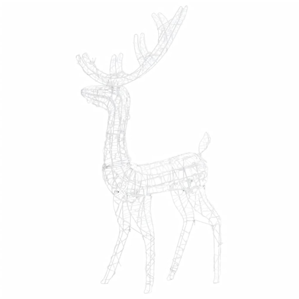 Reindeer Family Warm White Acrylic Large Reindeer Family Oblong. Picture 6