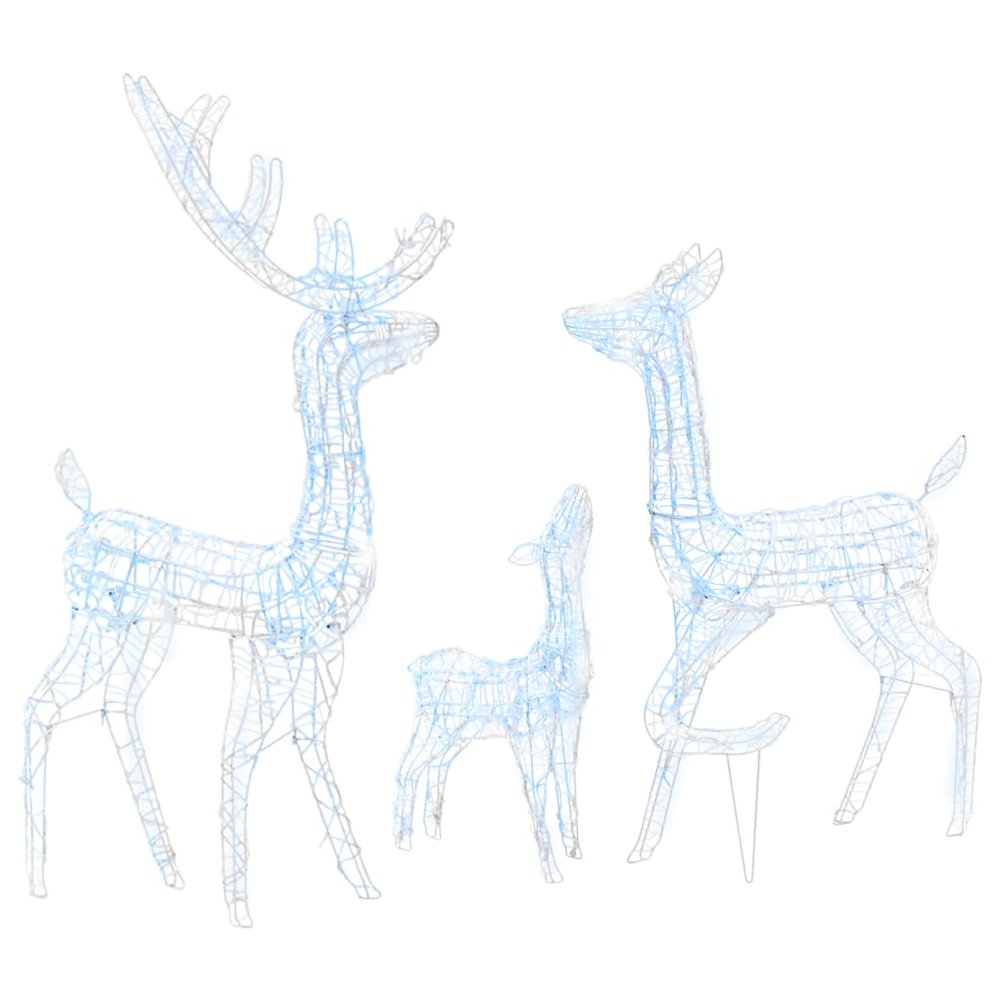 Reindeer Family Cool White Acrylic Large Decorative Inlays. Picture 2