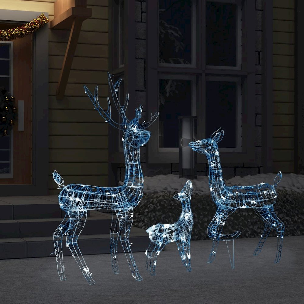 Reindeer Family Cool White Acrylic Large Decorative Inlays. Picture 3