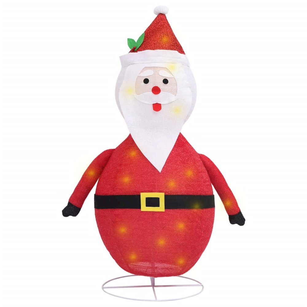 Santa Claus Figure Red Fabric, Steel 23.6 in Christmas Decoration. Picture 2
