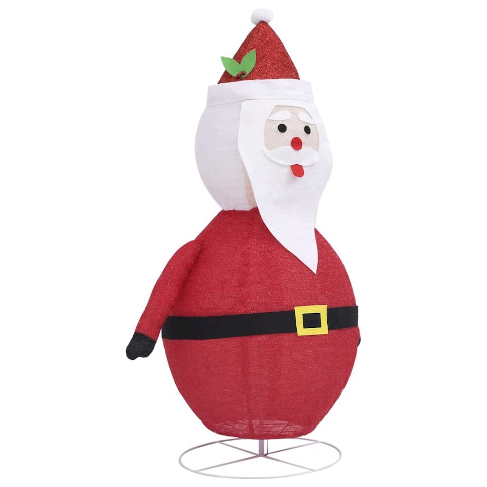 Santa Claus Figure Red Fabric, Steel 23.6 in Christmas Decoration. Picture 6