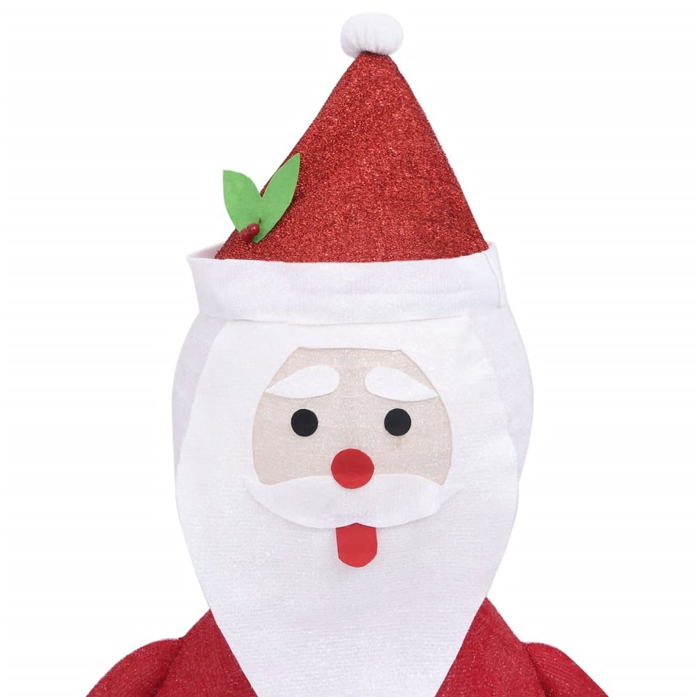 Santa Claus Figure Red Fabric, Steel 23.6 in Christmas Decoration. Picture 7