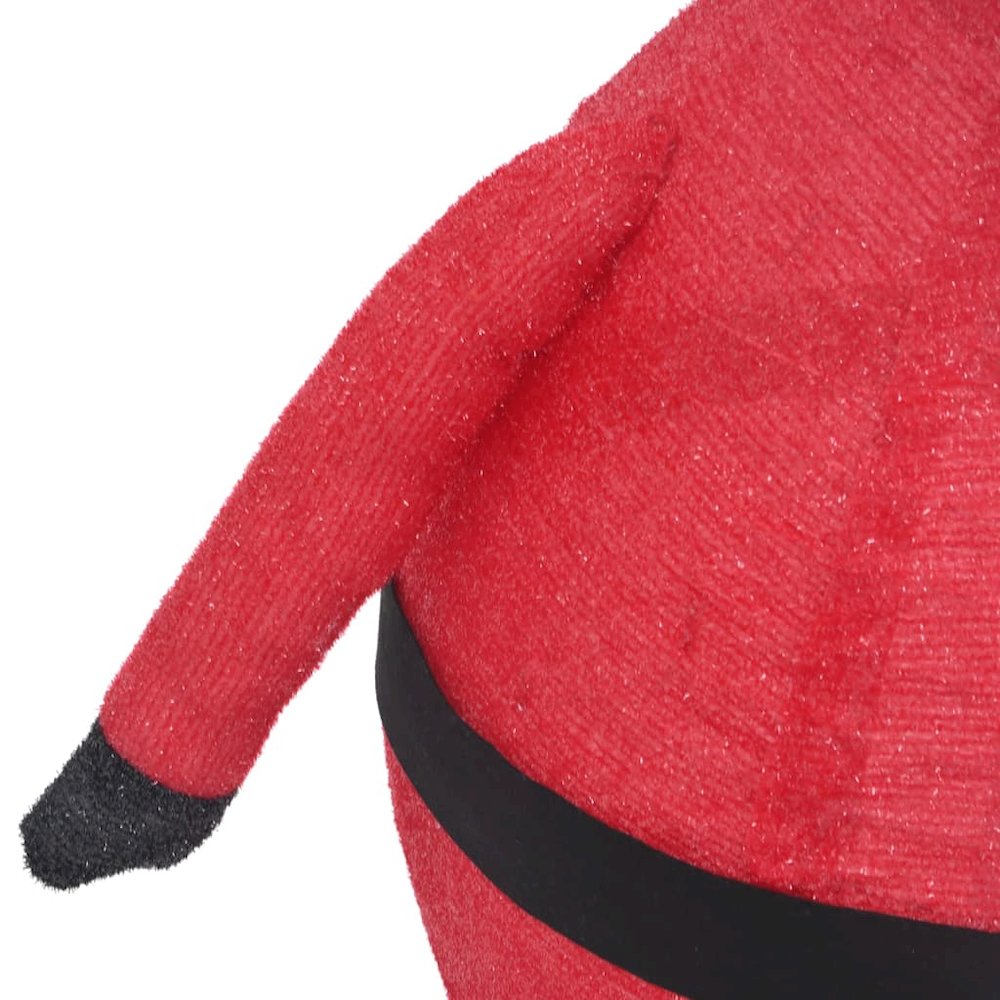 Santa Claus Figure Red Fabric, Steel 23.6 in Christmas Decoration. Picture 8