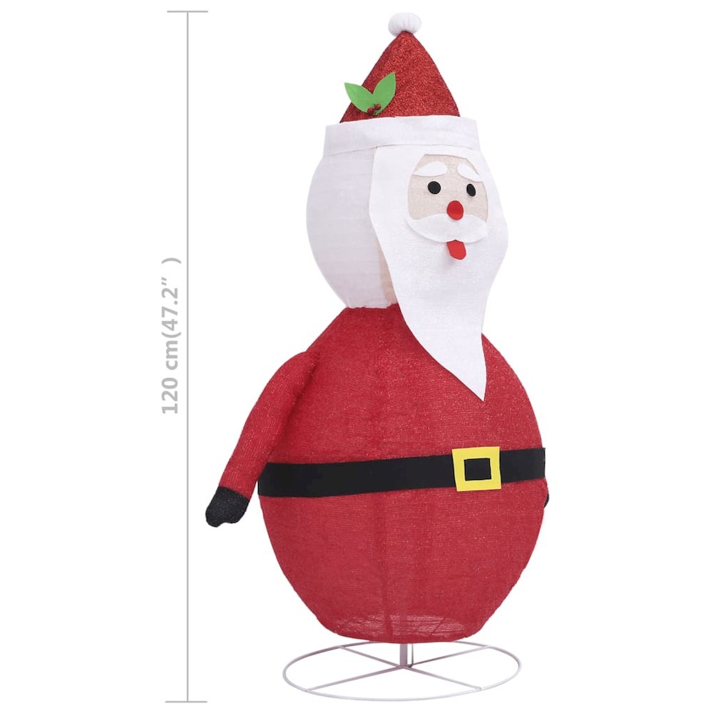 Santa Claus Figure Red and White Fabric and Steel Large. Picture 10