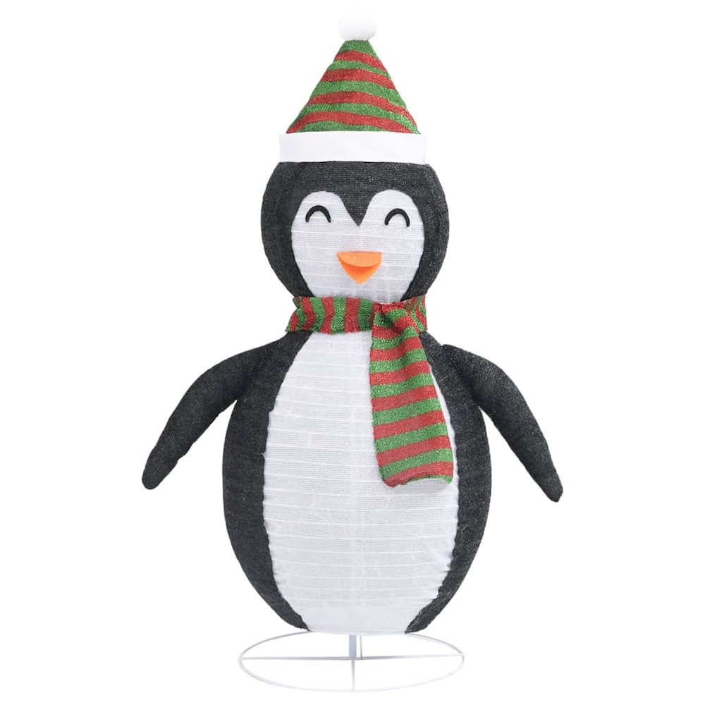Snow Penguin Figure Black and white Fabric, steel 23.6 in tall. Picture 5