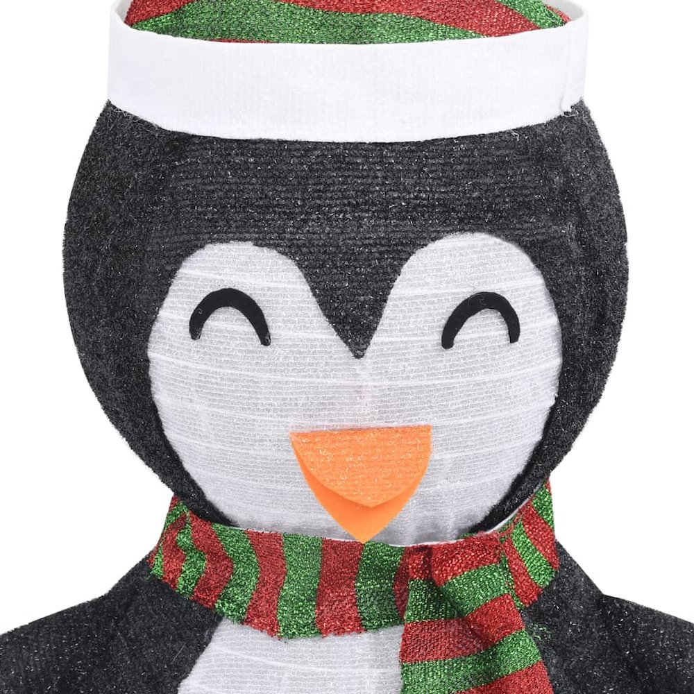 Snow Penguin Figure Black and white Fabric, steel 23.6 in tall. Picture 7