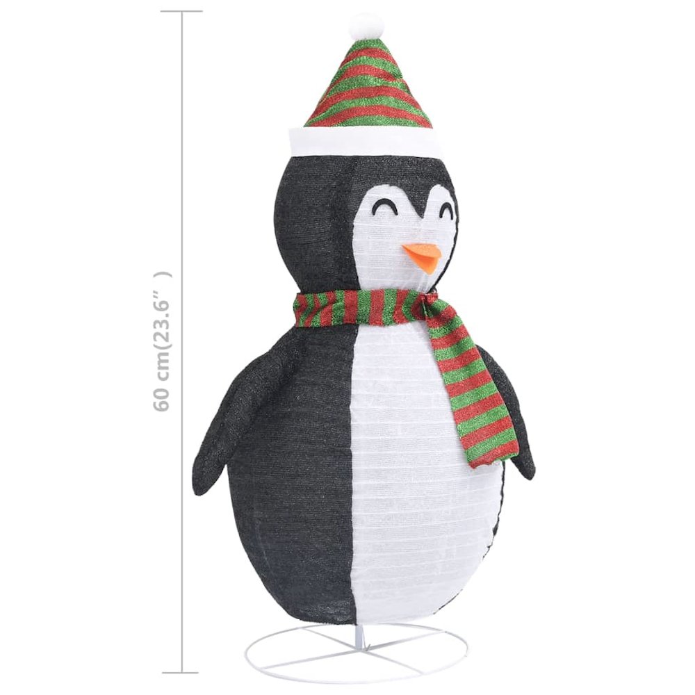 Snow Penguin Figure Black and white Fabric, steel 23.6 in tall. Picture 10