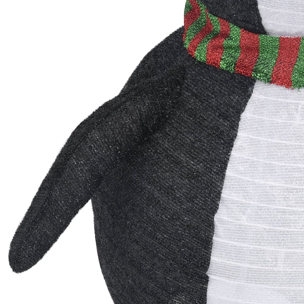 Snow Penguin Figure Black and White Fabric, Steel 47.2 in. Picture 8
