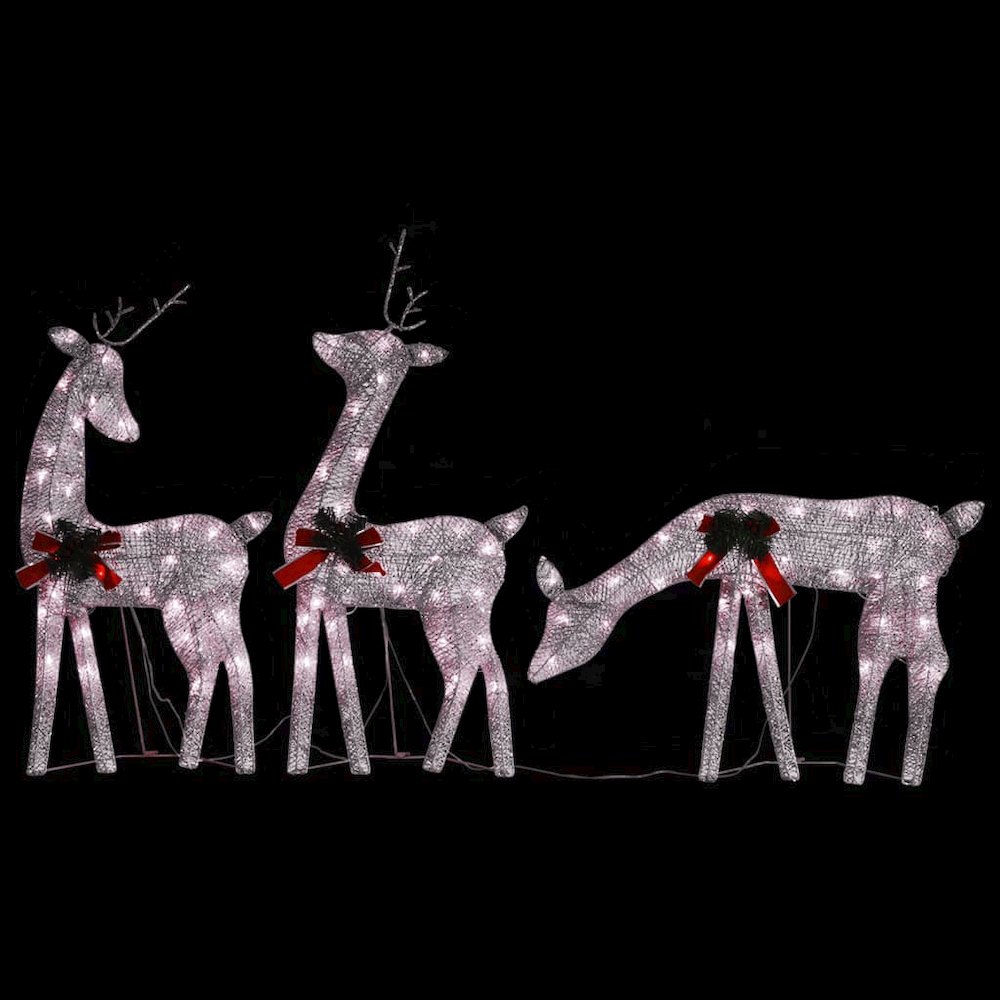 Christmas Reindeer Family Set of 3 Gold Fabric, steel Large. Picture 4