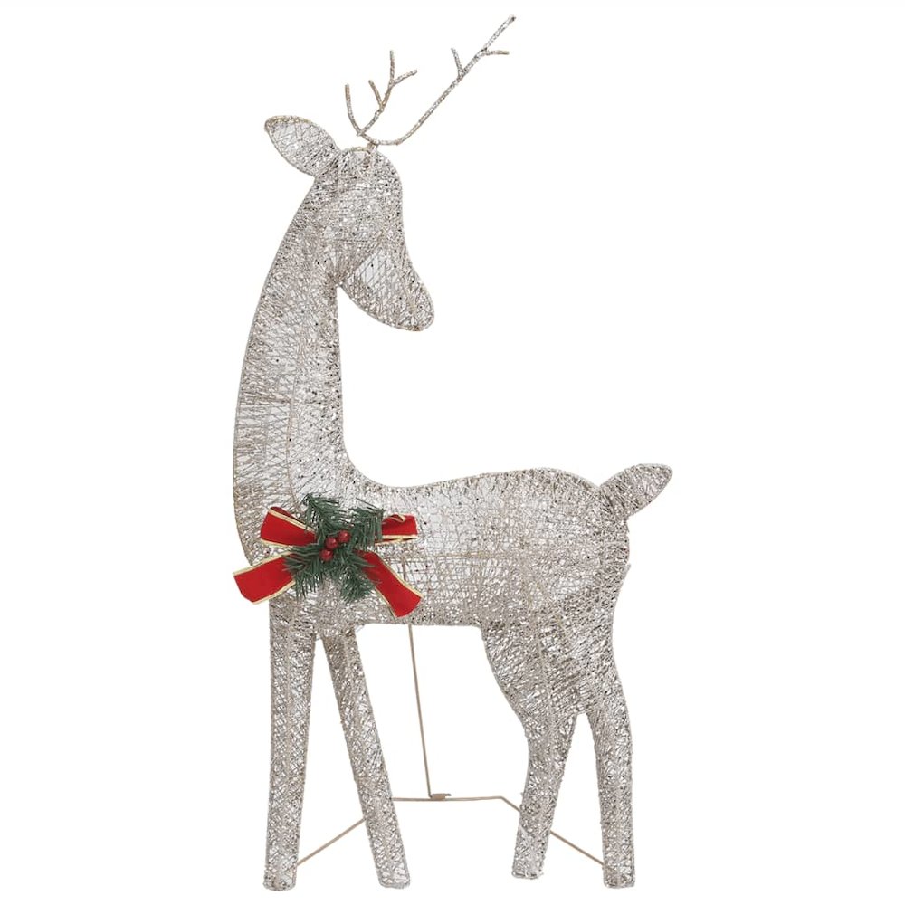 Christmas Reindeer Family Set of 3 Gold Fabric, steel Large. Picture 5