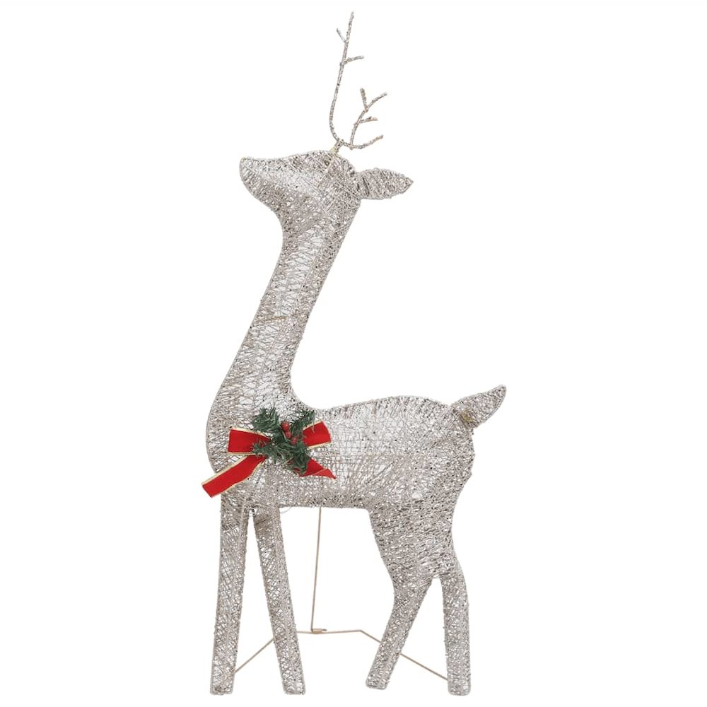 Christmas Reindeer Family Set of 3 Gold Fabric, steel Large. Picture 6