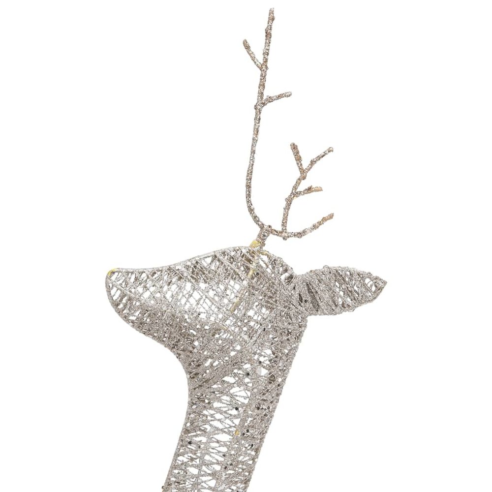 Christmas Reindeer Family Set of 3 Gold Fabric, steel Large. Picture 8