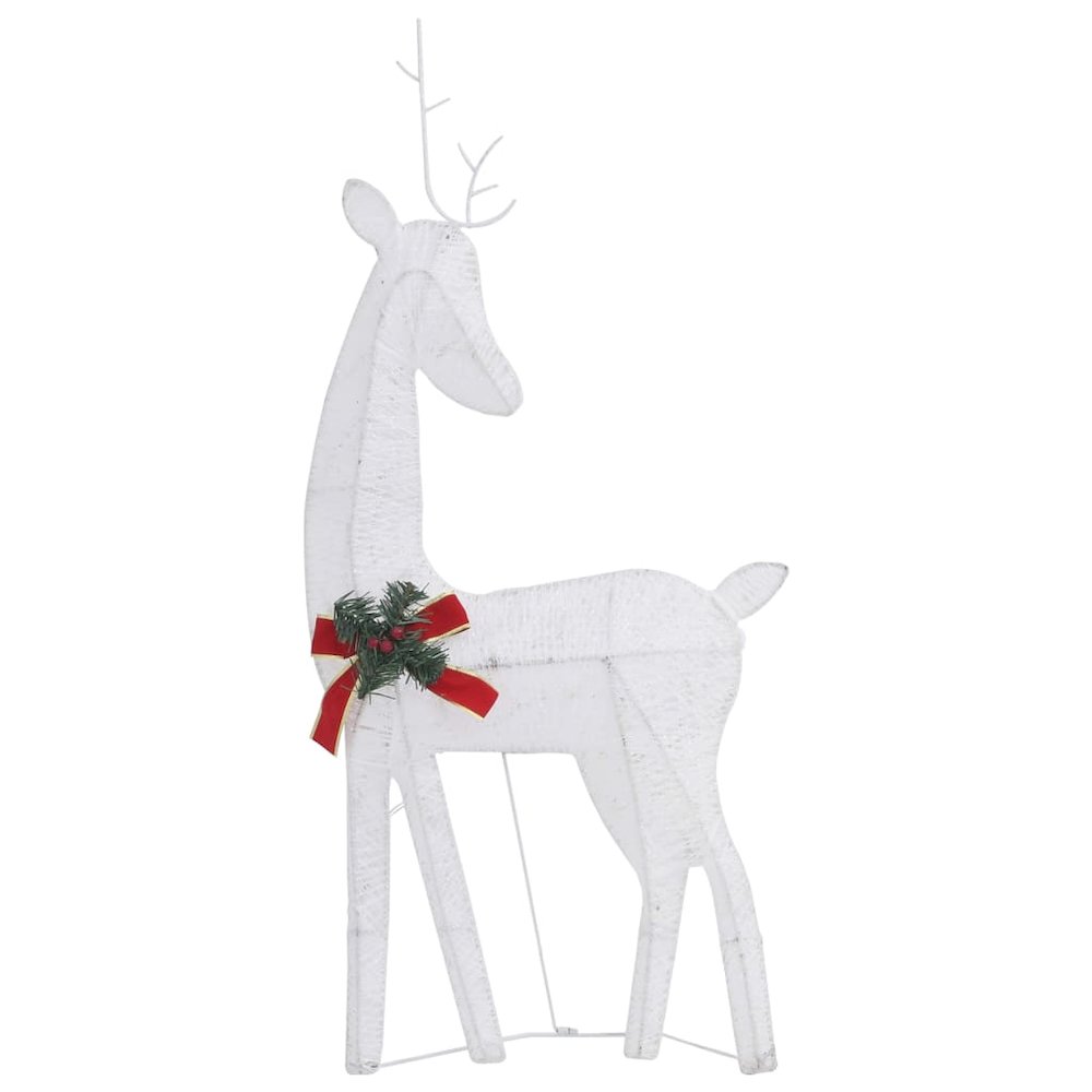 Christmas Reindeer Family 106.3"x2.8"x35.4" White Cold White Mesh. Picture 5