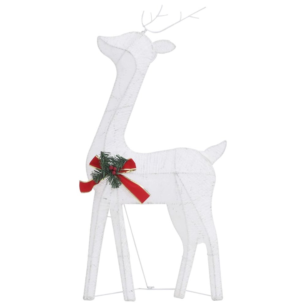 Christmas Reindeer Family 106.3"x2.8"x35.4" White Cold White Mesh. Picture 6