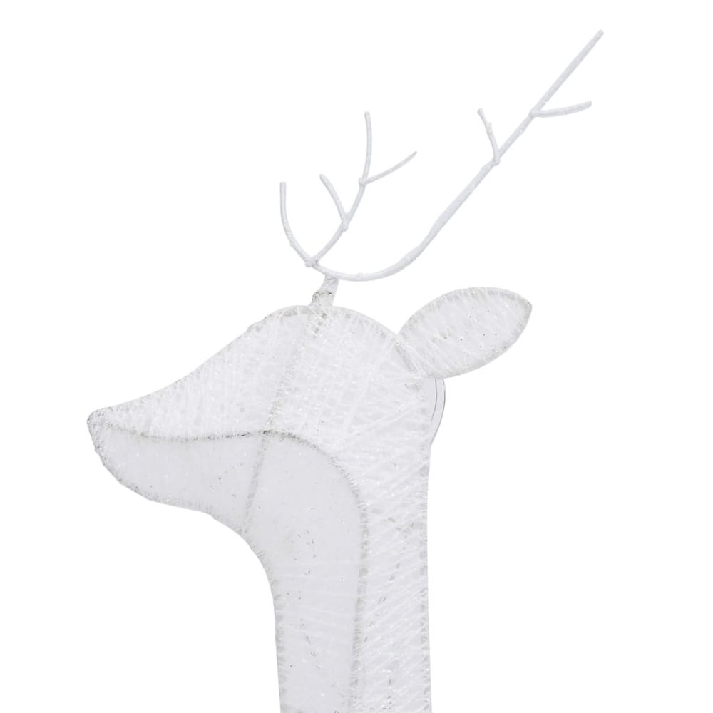 Christmas Reindeer Family 106.3"x2.8"x35.4" White Cold White Mesh. Picture 8
