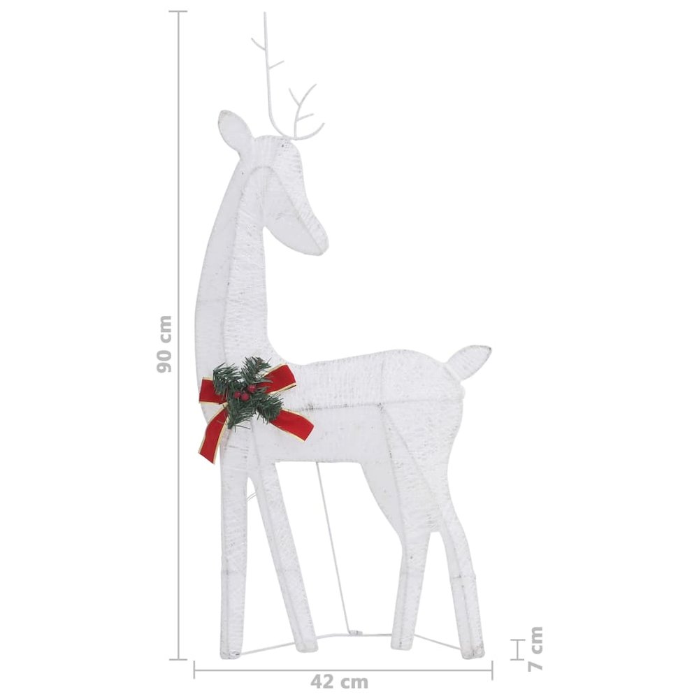 Christmas Reindeer Family 106.3"x2.8"x35.4" White Cold White Mesh. Picture 11