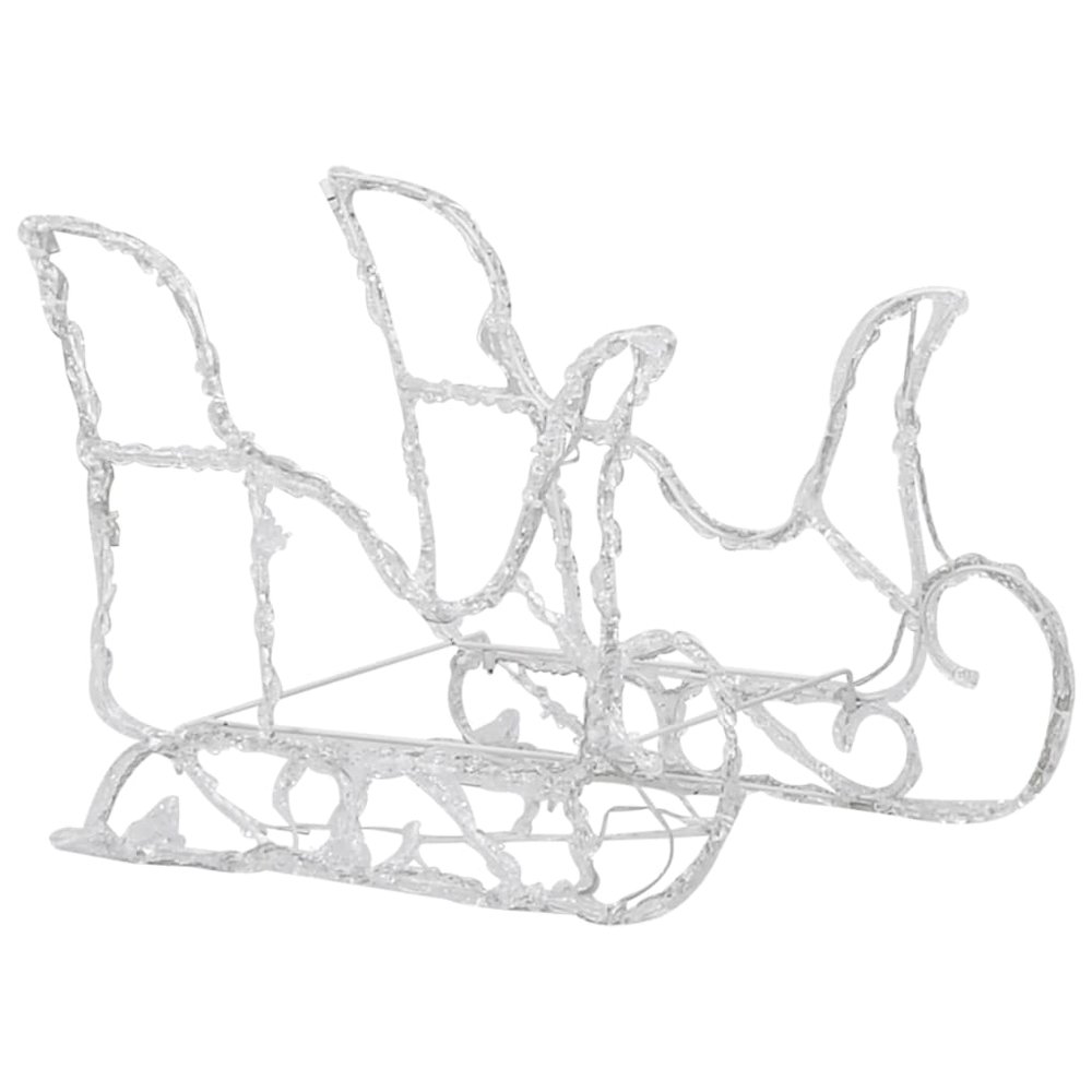 Reindeers & Sleigh Christmas Decoration 160 LEDs 51.2" Acrylic. Picture 7