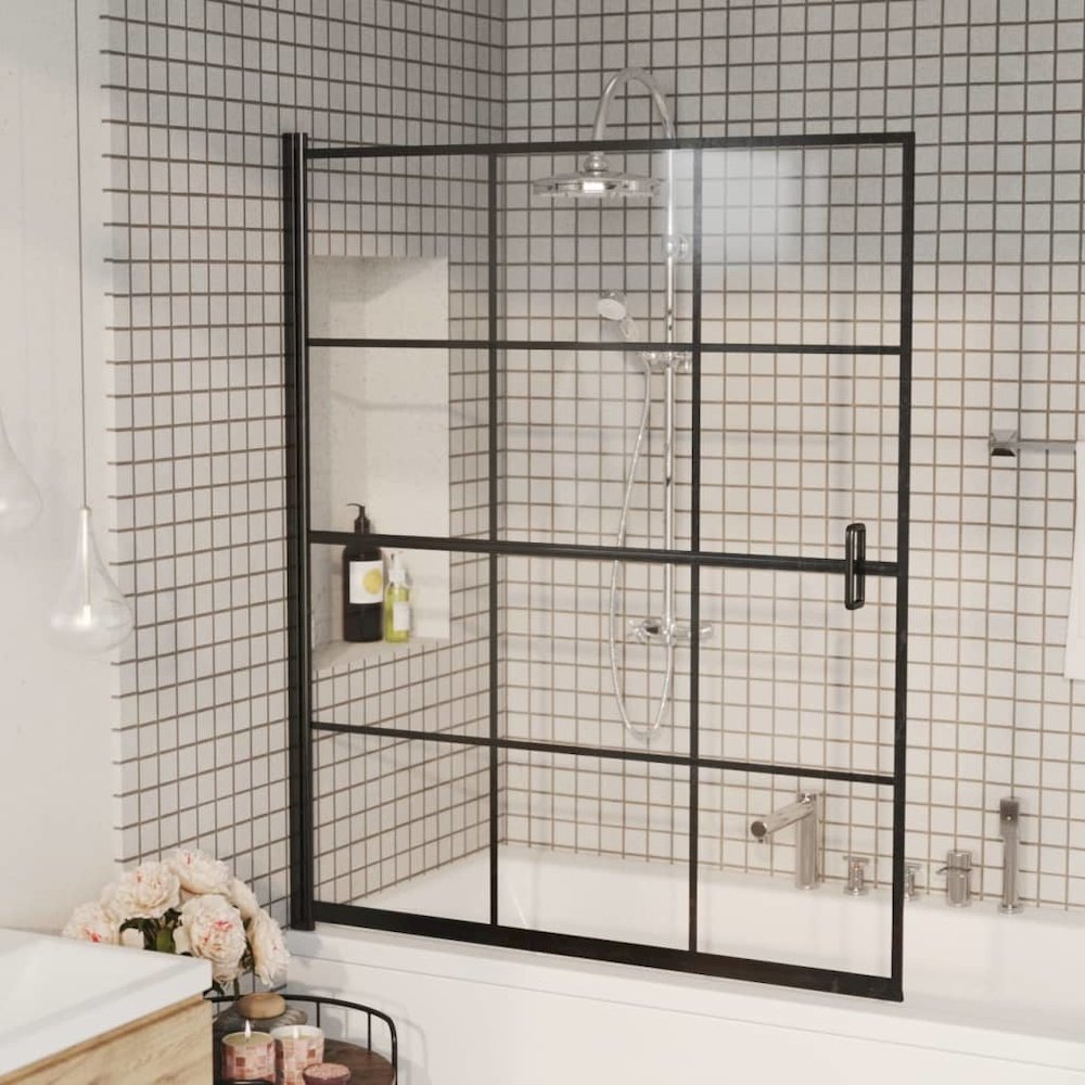 Shower Enclosure ESG 45.7"x55.1" Black. Picture 1