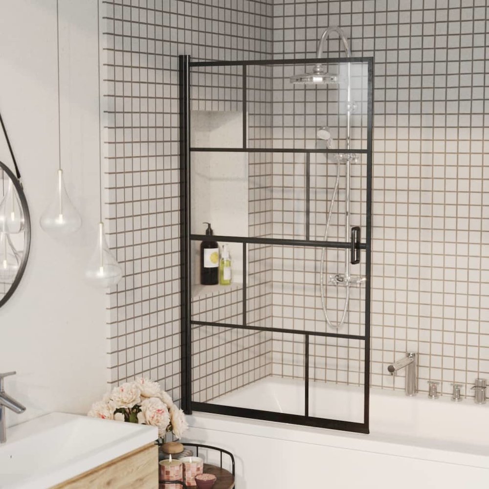 Shower Enclosure ESG 31.5"x55.1" Black. Picture 1