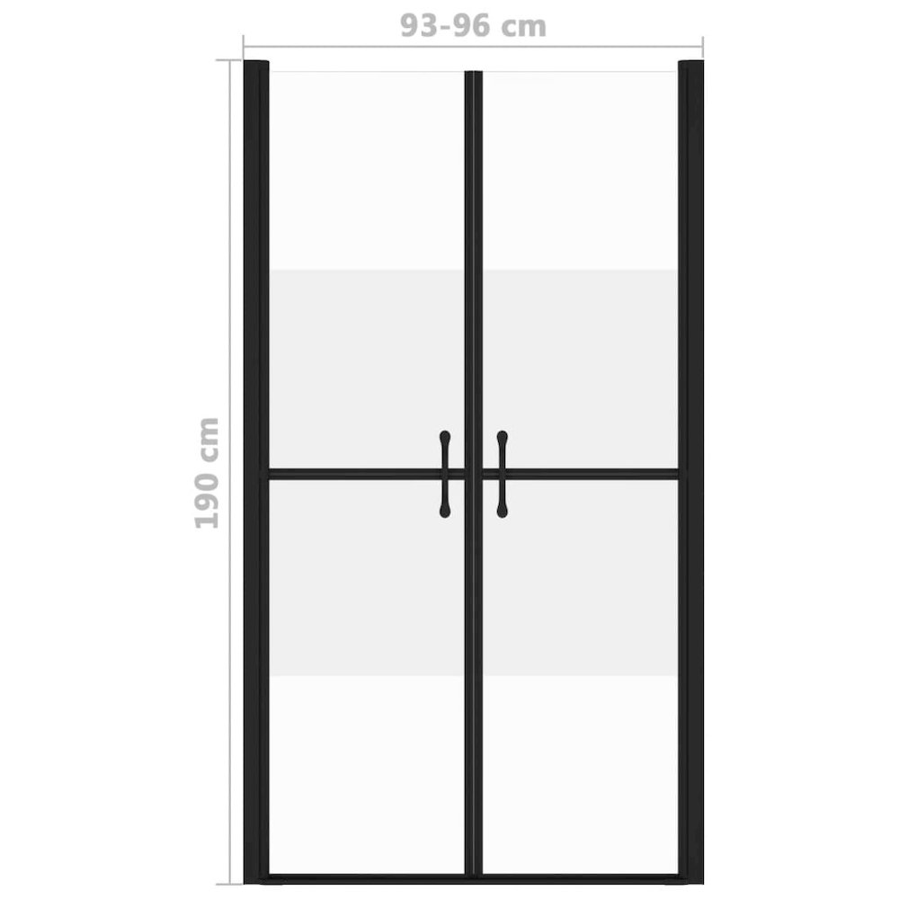 Shower Door Half Frosted ESG (36.6"-37.8")x74.8". Picture 5