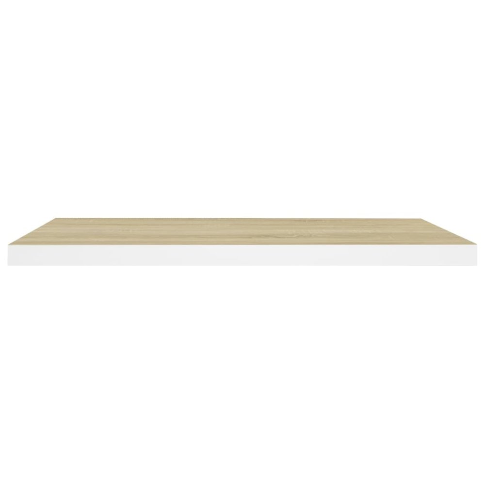Wall Shelf Oak and White Honeycomb MDF, metal 31.5 x 9.3 x 1.5 in. Picture 4