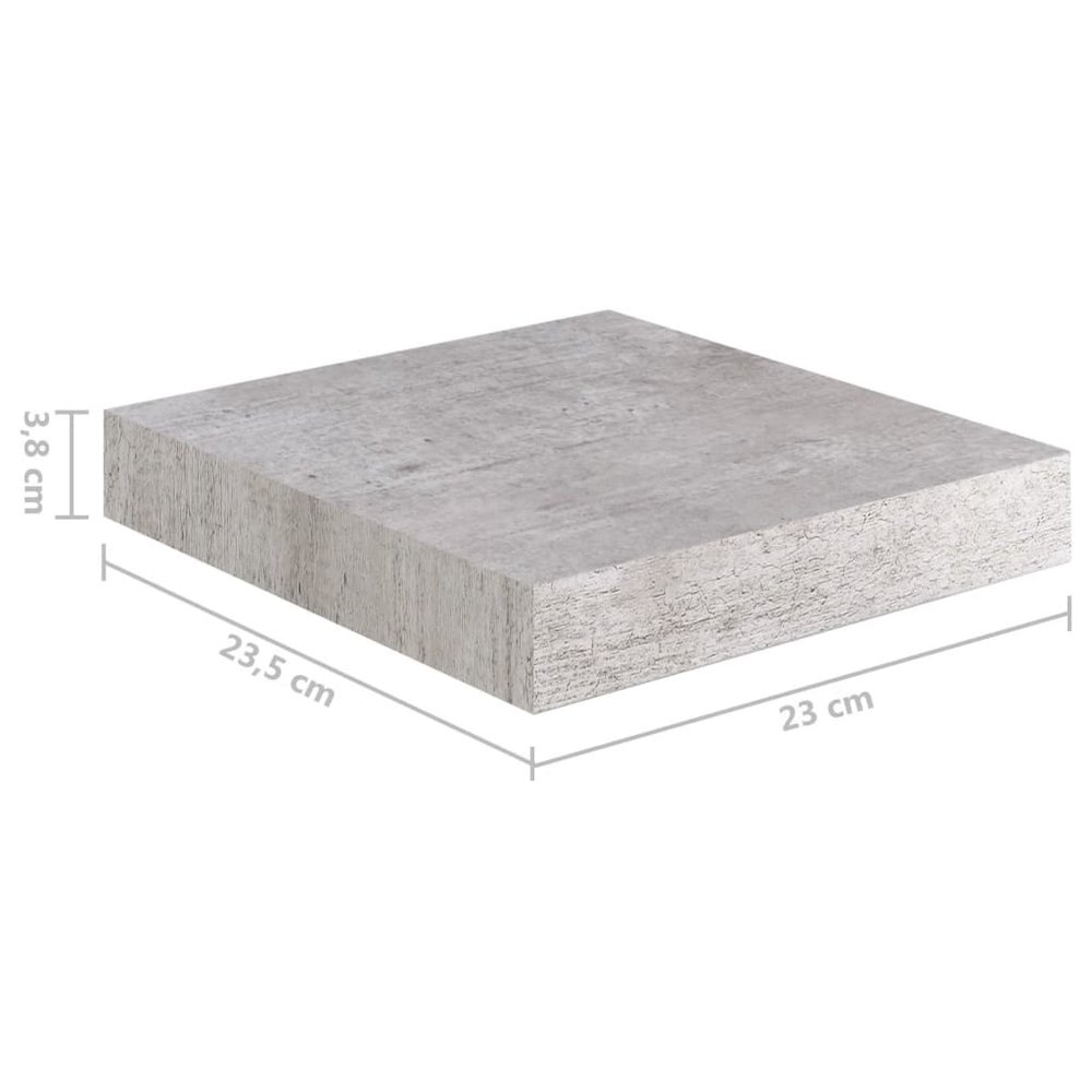 Wall Shelf Concrete grey Honeycomb MDF, metal Small Wall mounting. Picture 7