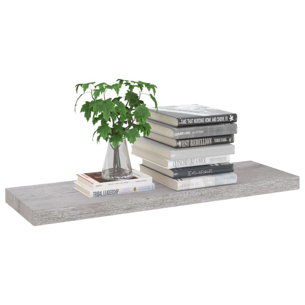Wall Shelf Concrete grey Honeycomb MDF, metal 31.5 x 9.3 x 1.5 in. Picture 3