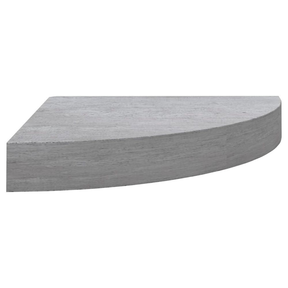 vidaXL Wall Corner Shelf Concrete Gray 13.7"x13.7"x1.4" MDF. Picture 2