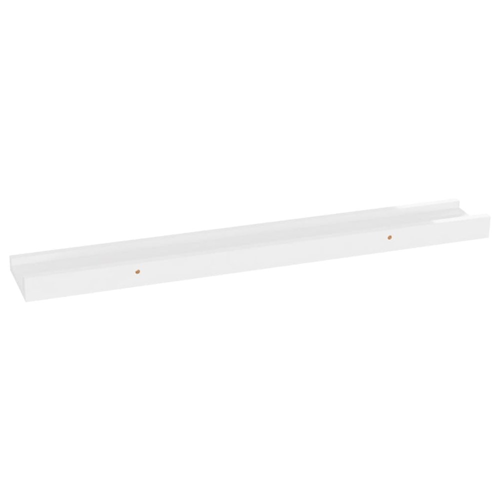 Wall Shelf Set of 2 High gloss white MDF 23.6x3.5x1.2 in. Picture 4