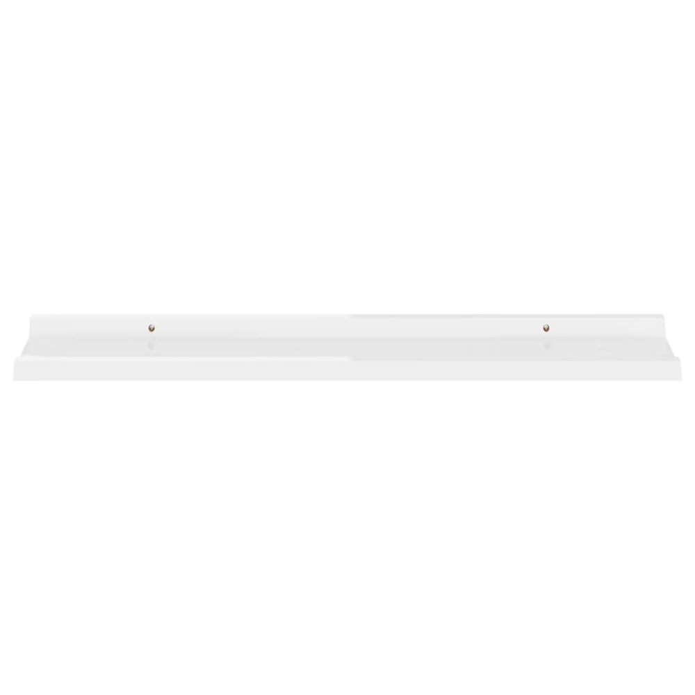 Wall Shelf Set of 2 High gloss white MDF 31.5x3.5x1.2 in. Picture 4