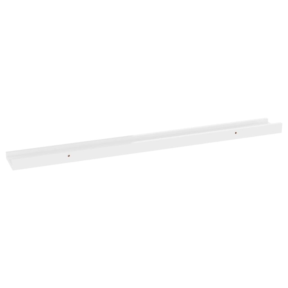 Wall Shelf Set of 2 High gloss white MDF 31.5x3.5x1.2 in. Picture 5