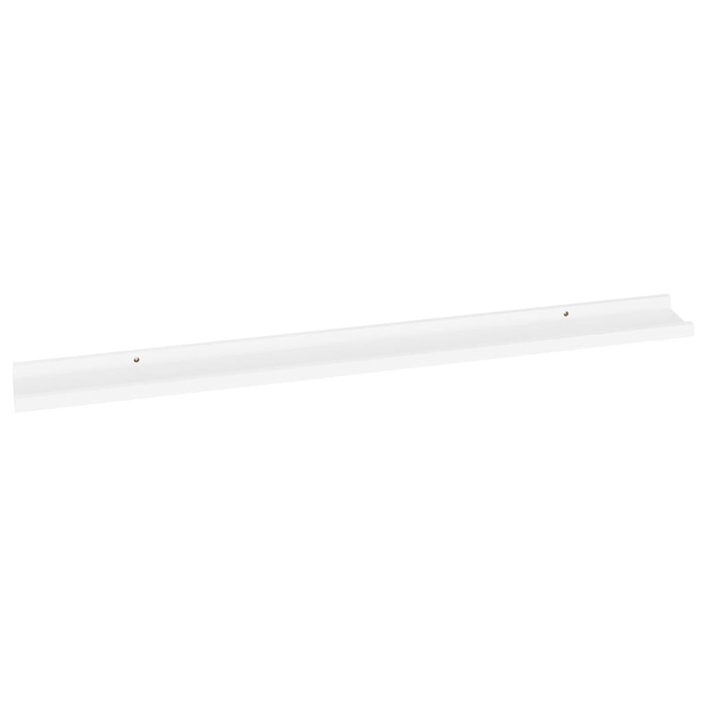 Wall Shelf Set of 2 White MDF Medium Wall mounting Wall Shelf. Picture 5