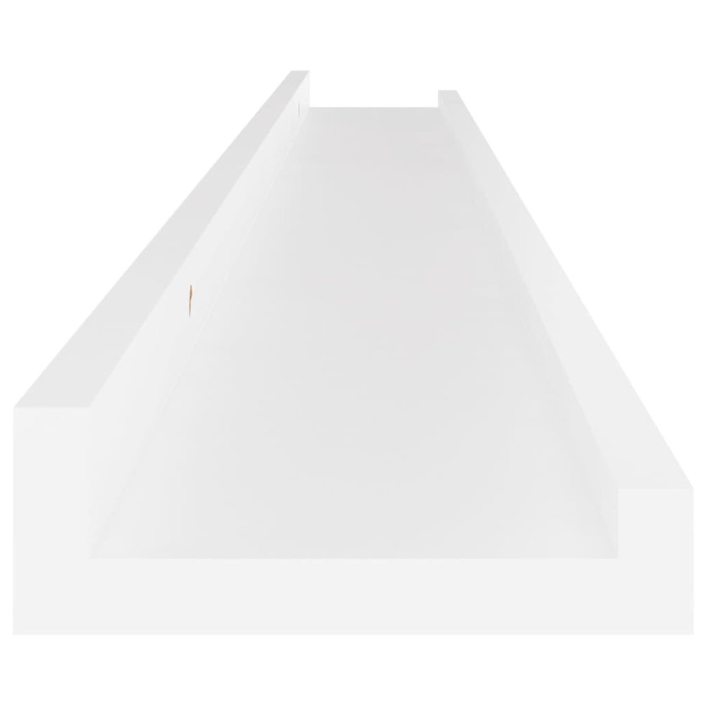 Wall Shelf Set of 2 White MDF Medium Wall mounting Wall Shelf. Picture 7