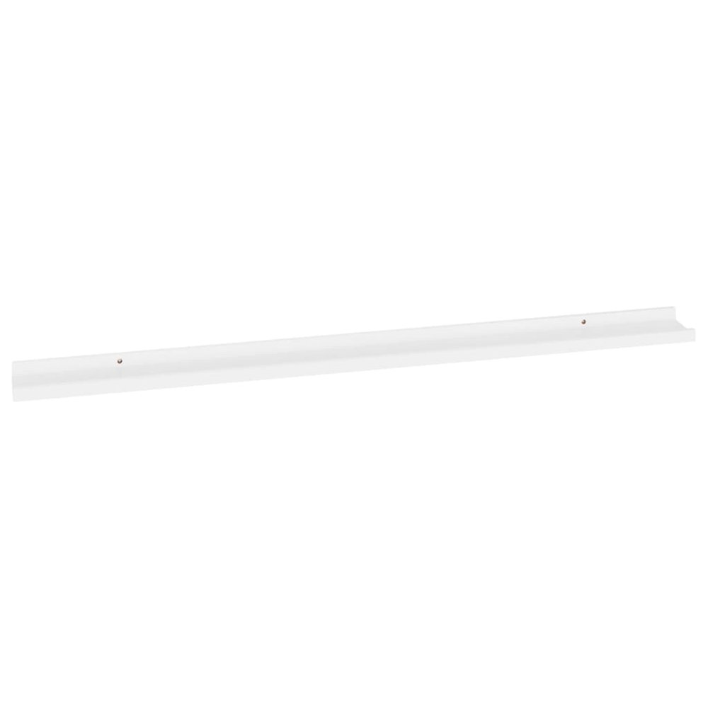 Wall Shelf Set of 2 White MDF 45.3 x 3.5 x 1.2 in Wall mounting. Picture 4