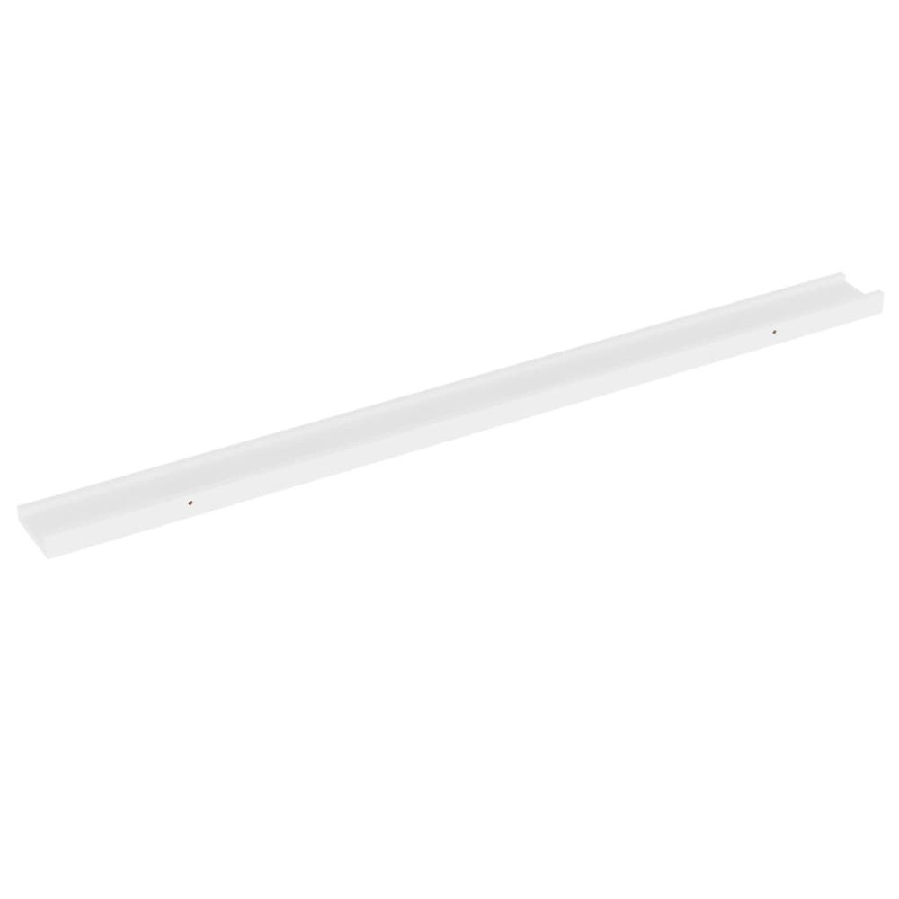 Wall Shelf Set of 2 White MDF 45.3 x 3.5 x 1.2 in Wall mounting. Picture 5