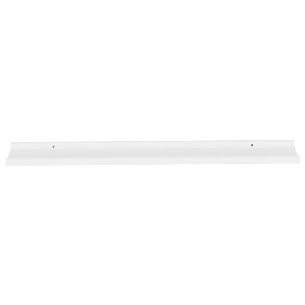 Wall Shelf Set of 2 White MDF 45.3 x 3.5 x 1.2 in Wall mounting. Picture 6