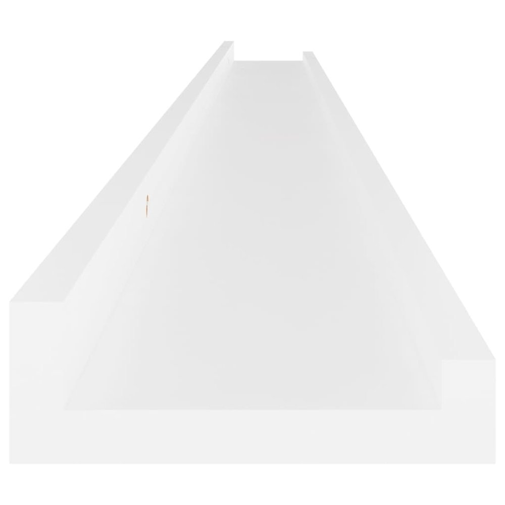 Wall Shelf Set of 2 White MDF 45.3 x 3.5 x 1.2 in Wall mounting. Picture 7