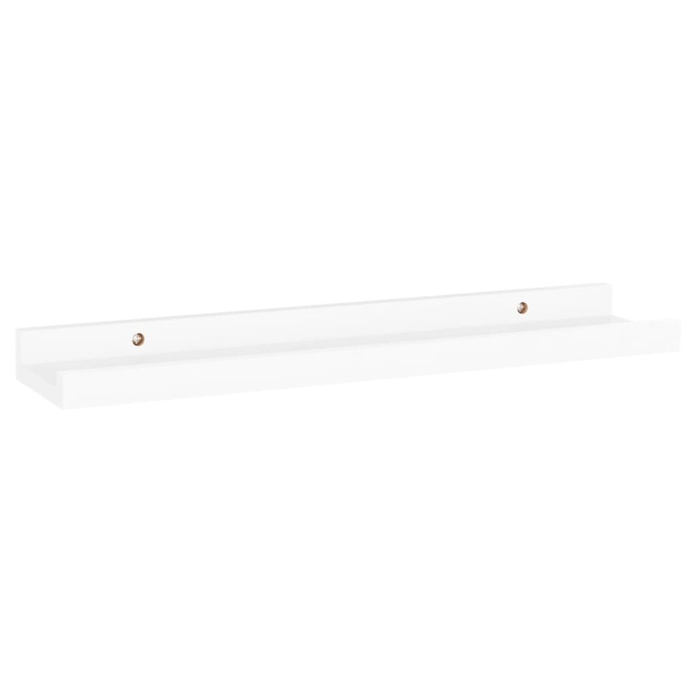 Wall Shelf Set of 4 White MDF Medium Decorative Inlays. Picture 4