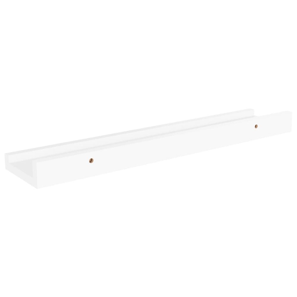 Wall Shelf Set of 4 White MDF Medium Decorative Inlays. Picture 6