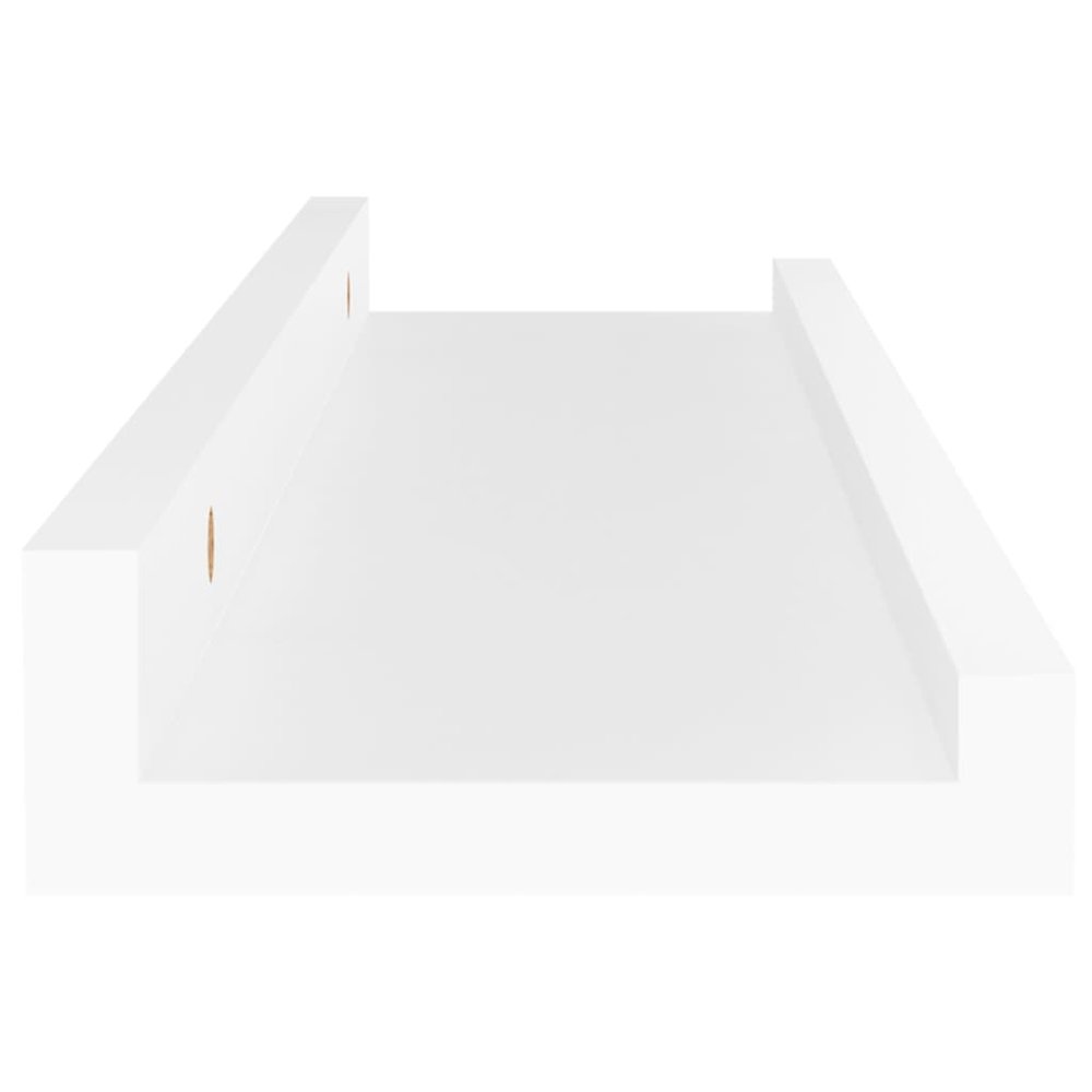Wall Shelf Set of 4 White MDF Medium Decorative Inlays. Picture 7