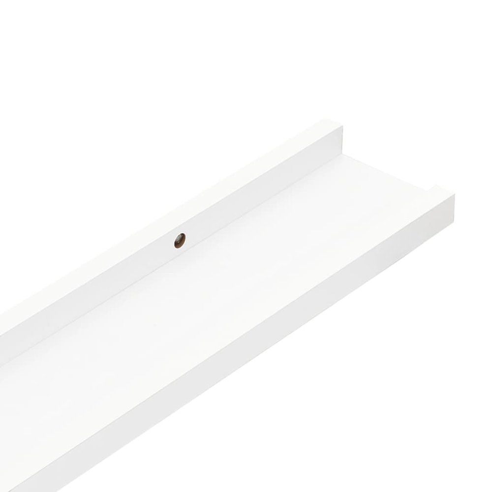 Wall Shelf Set of 4 White MDF Medium Decorative Inlays. Picture 8