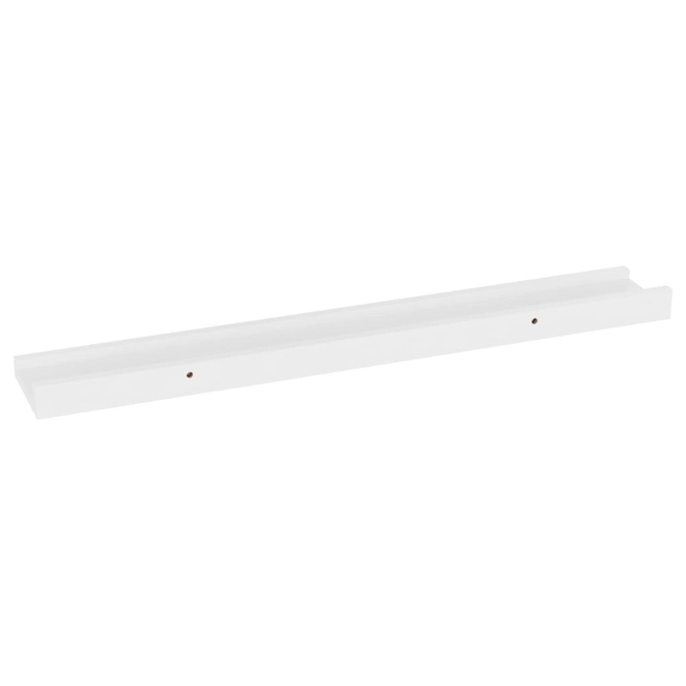 Wall Shelf Set of 4 White MDF 23.6x3.5x1.2 in Wall mounting. Picture 6