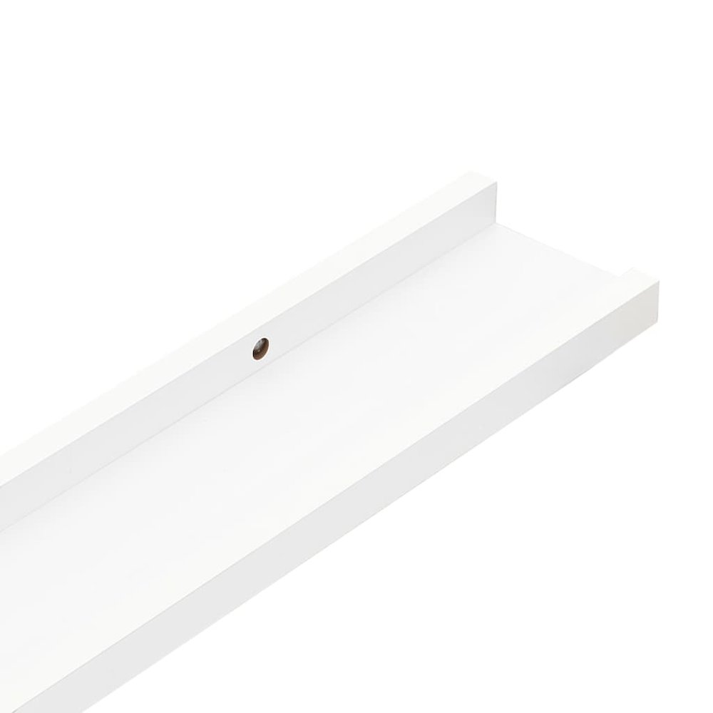 Wall Shelf Set of 4 White MDF 23.6x3.5x1.2 in Wall mounting. Picture 7