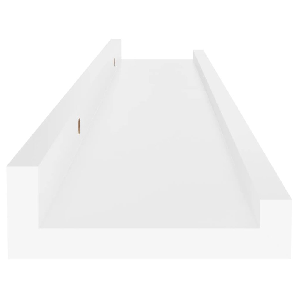 Wall Shelf Set of 4 White MDF 23.6x3.5x1.2 in Wall mounting. Picture 8