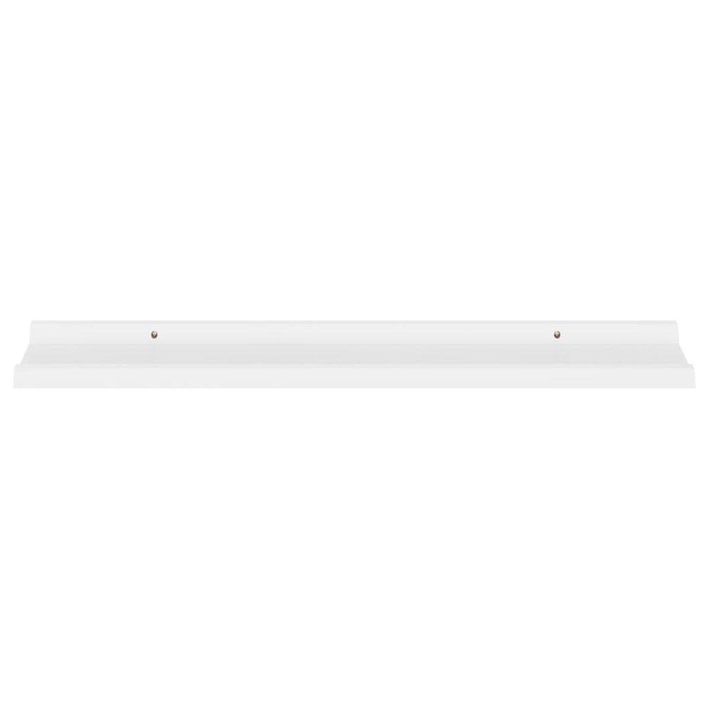 Wall Shelf Set of 4 White MDF Medium Wall mounting Wall Shelf. Picture 4