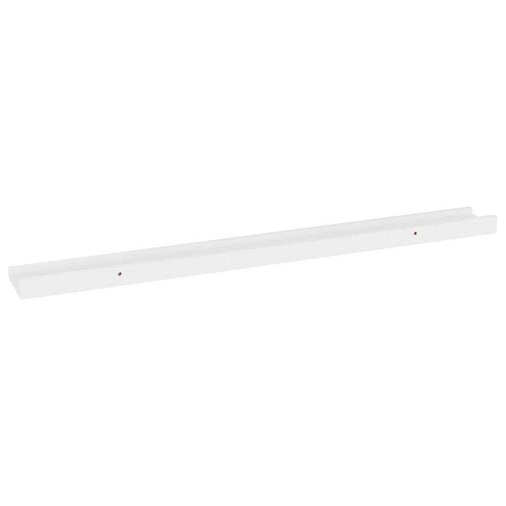 Wall Shelf Set of 4 White MDF Medium Wall mounting Wall Shelf. Picture 6