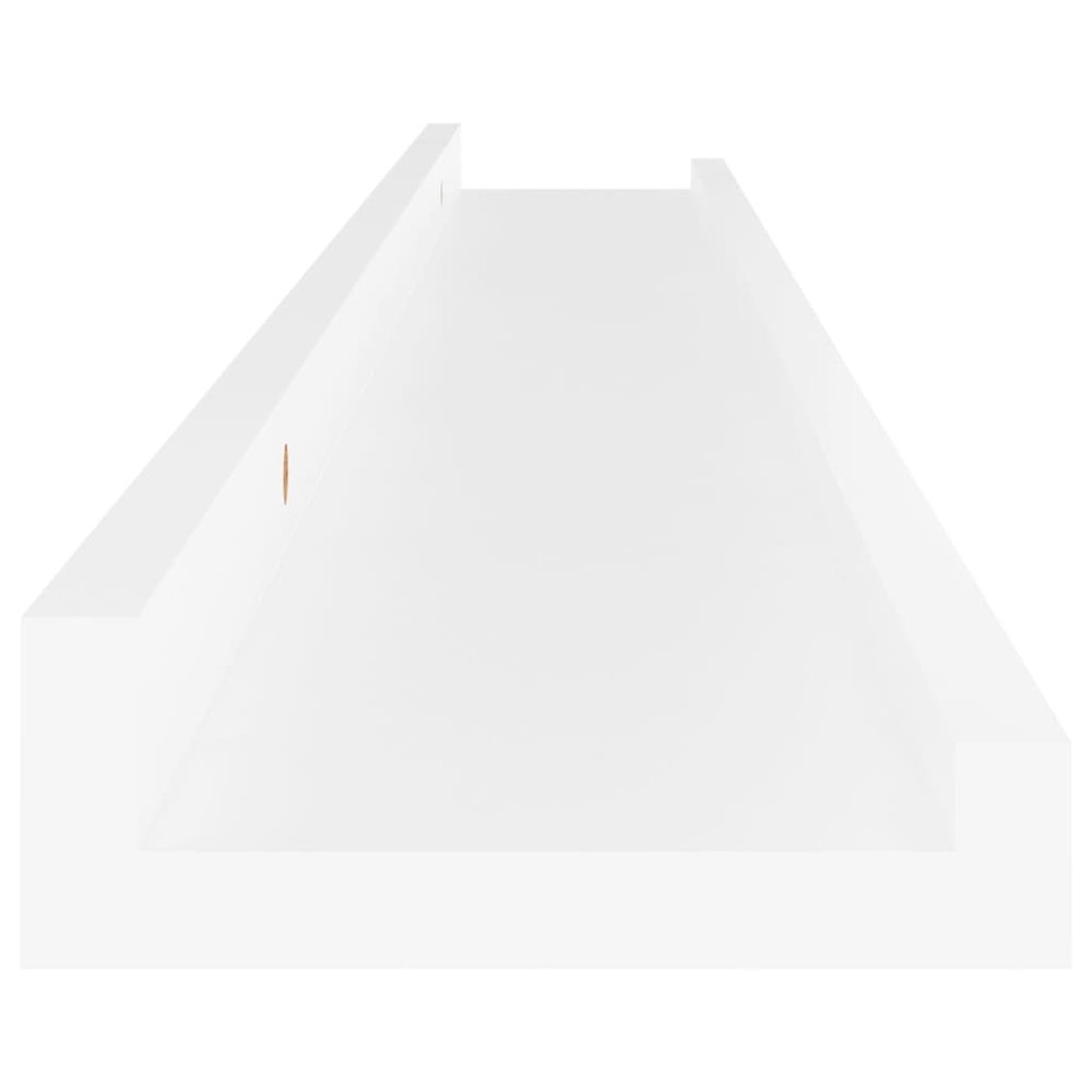 Wall Shelf Set of 4 White MDF Medium Wall mounting Wall Shelf. Picture 8