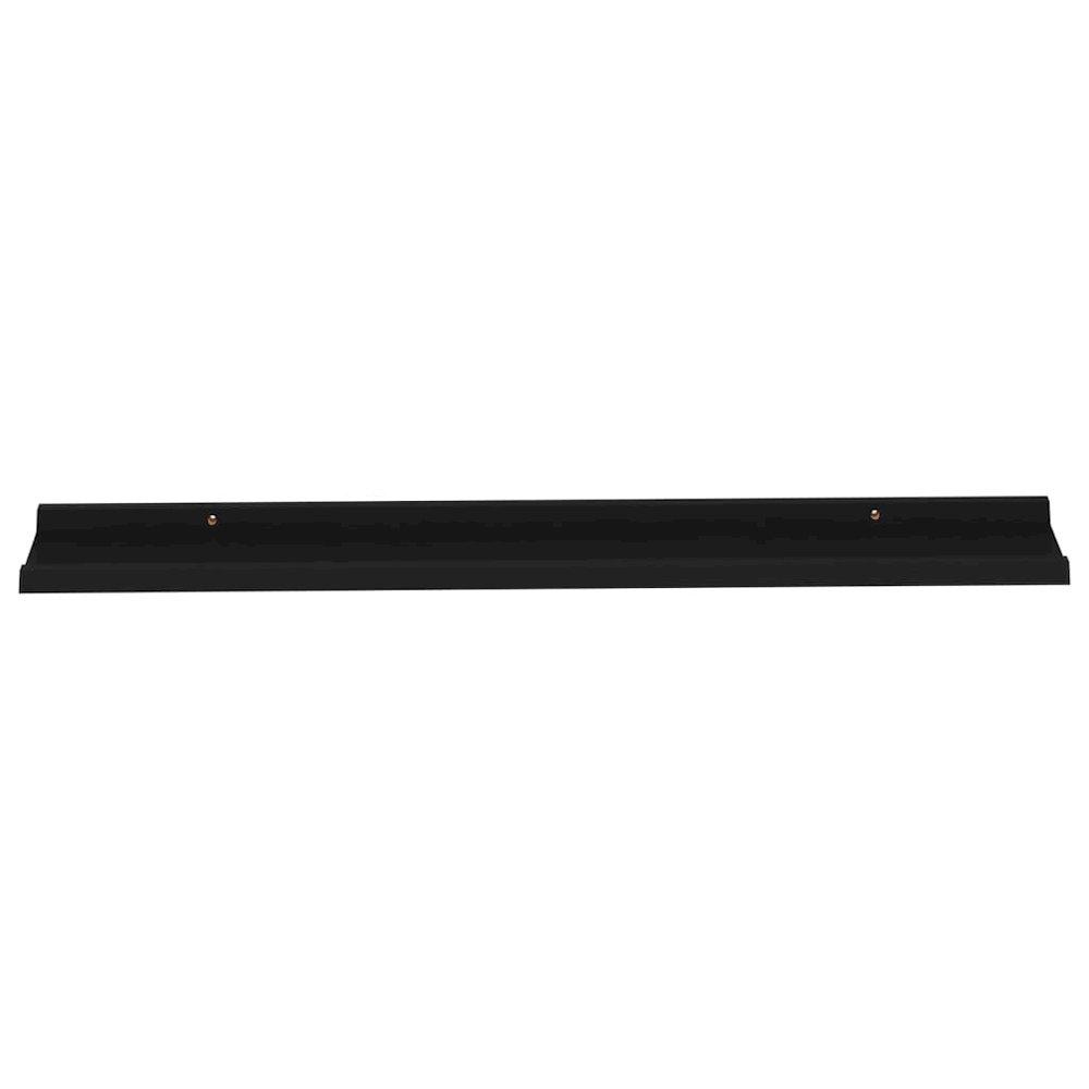 Wall Shelf Set of 2 Black MDF 39.4x3.5x1.2 in Wall mounting. Picture 6