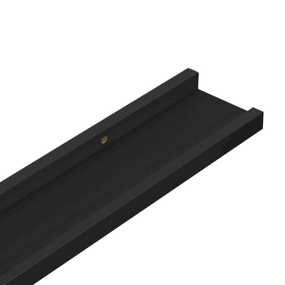 Wall Shelf Set of 2 Black MDF 39.4x3.5x1.2 in Wall mounting. Picture 8