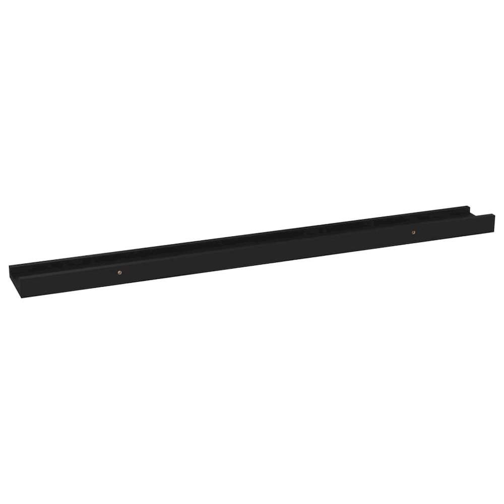Wall Shelf Set of 4 Black MDF Medium Decorative Inlays. Picture 6